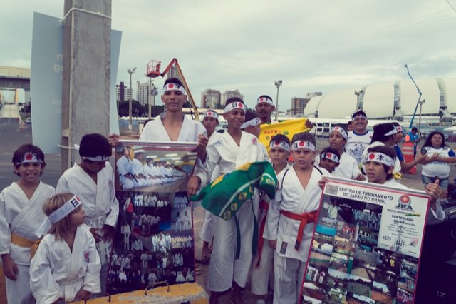 現地の柔道をやっているブラジル人の少年たち日本を応援してくれていました