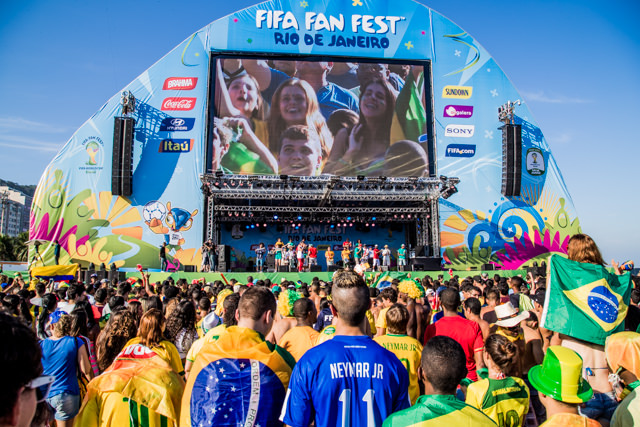 滞在中毎日のように通ったコパカパーナビーチのFIFA FAN FEST