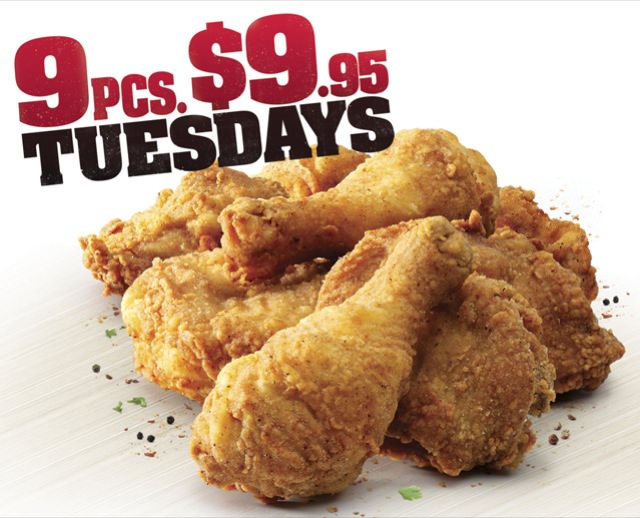 KFC 9ピース $9.95