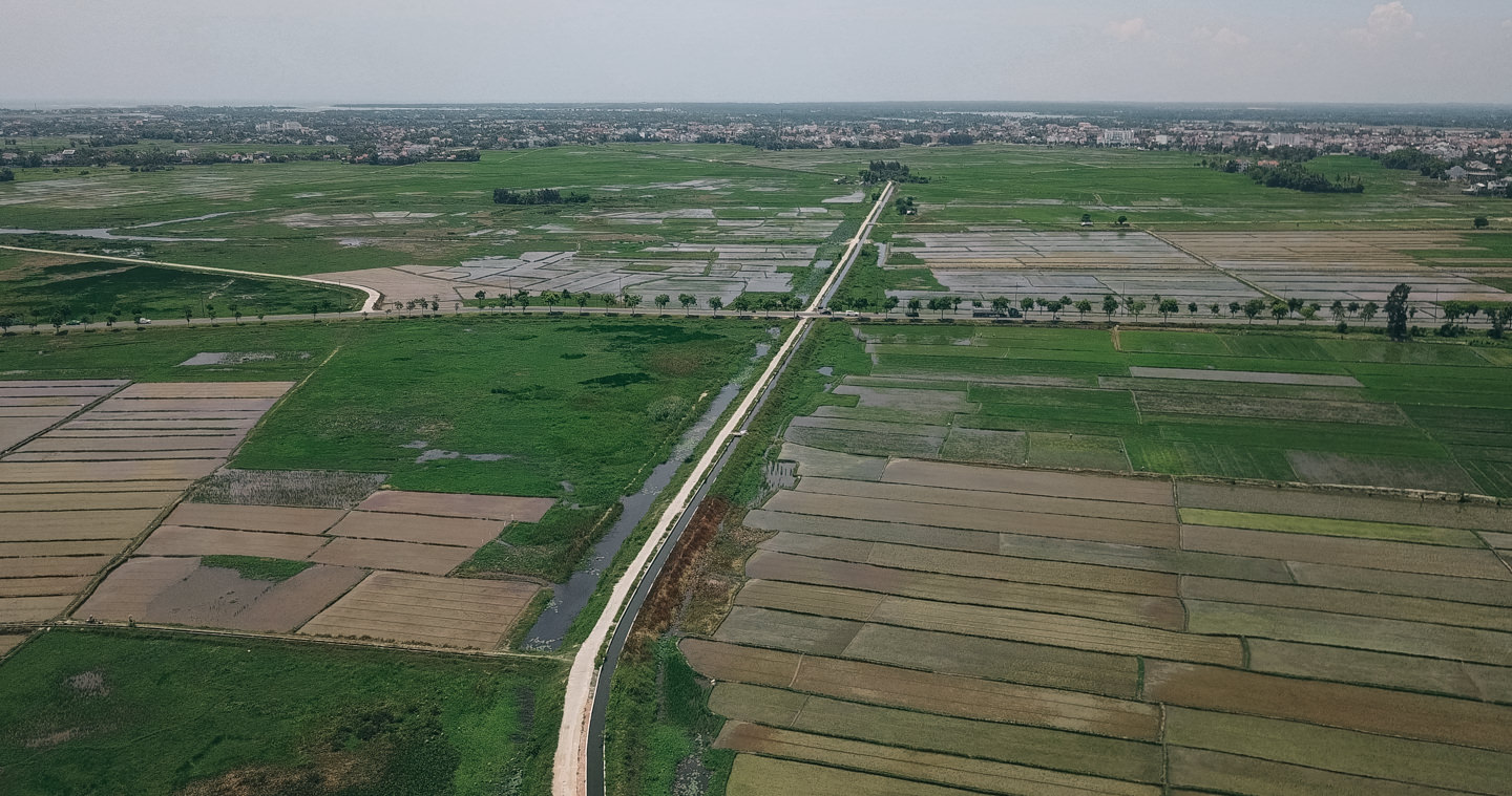 ホイアン近くの田園風景