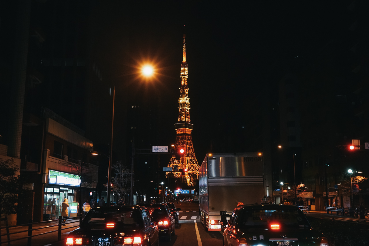 2017年、年を越してすぐ通りかかった東京タワー